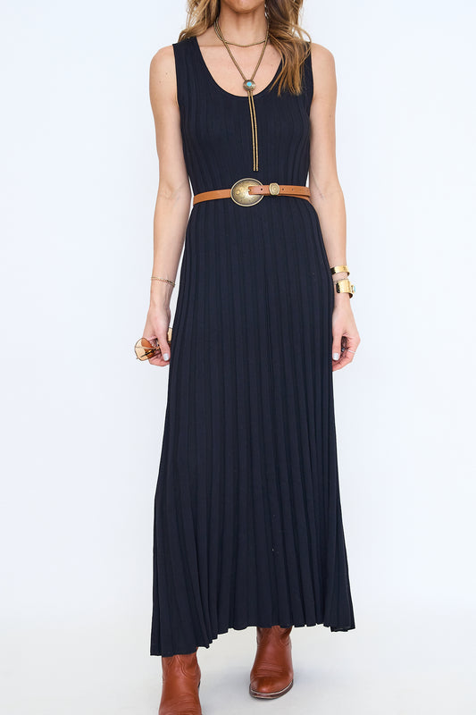 Ribbed Knit Sleeveless Dress