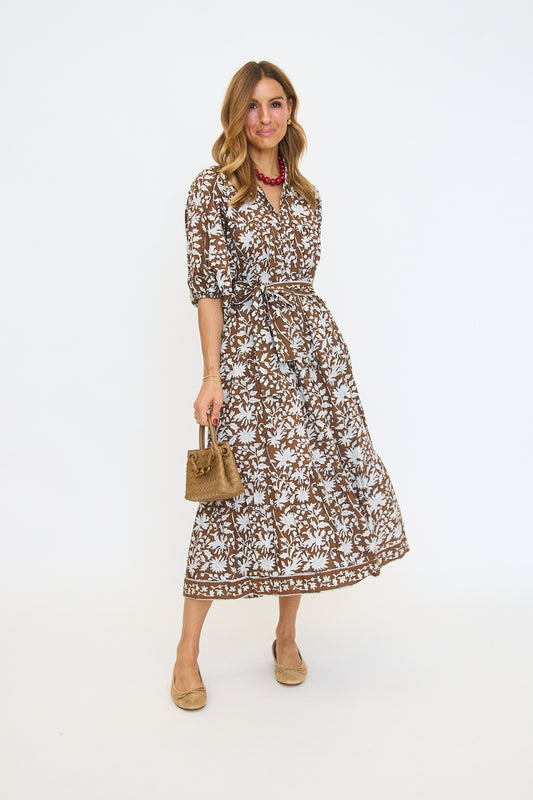 Amelia Maxi Dress - Chocolate Brown