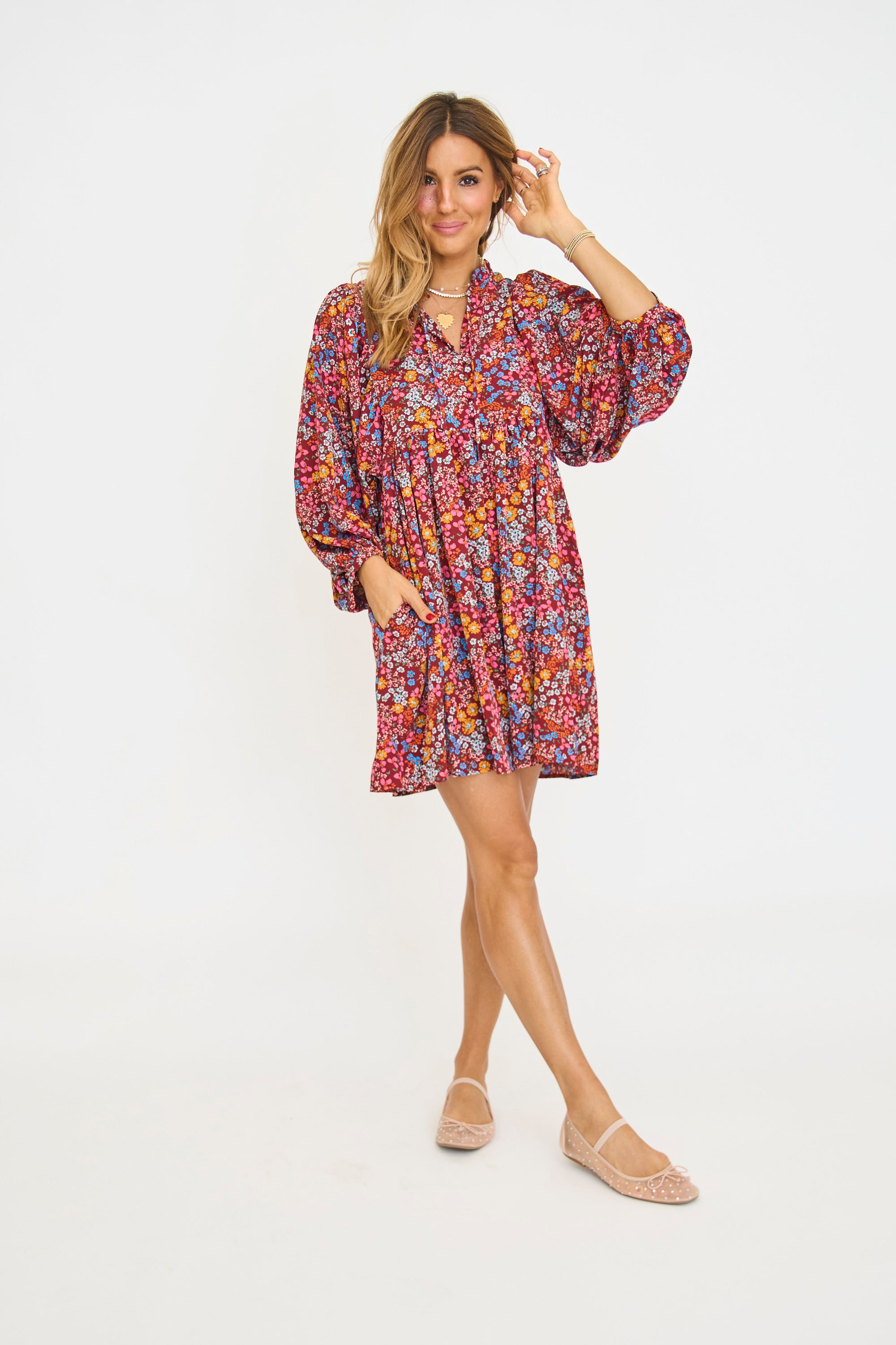 Maggie Floral Voluminous Dress