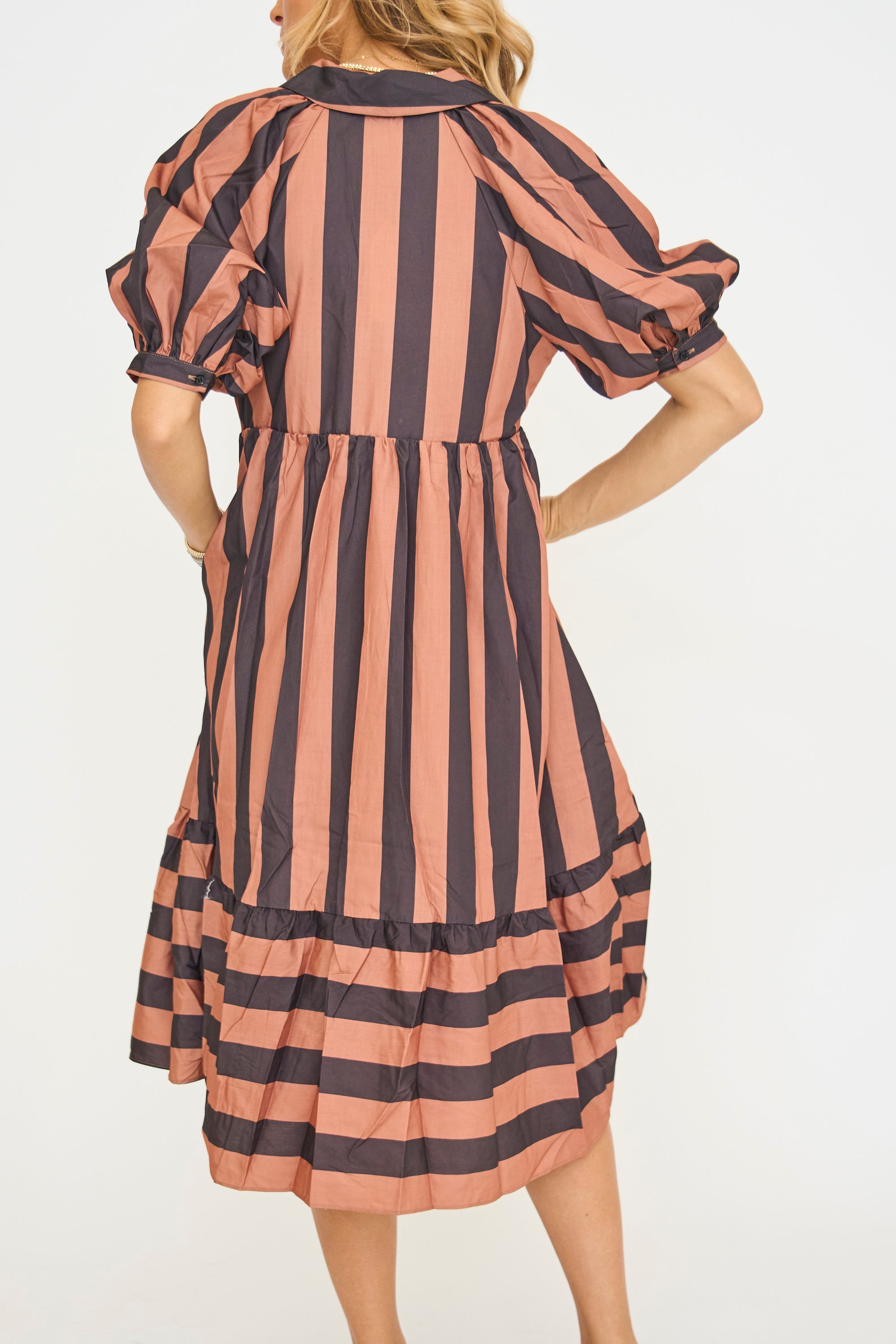 Bold Stripe Midi Dress