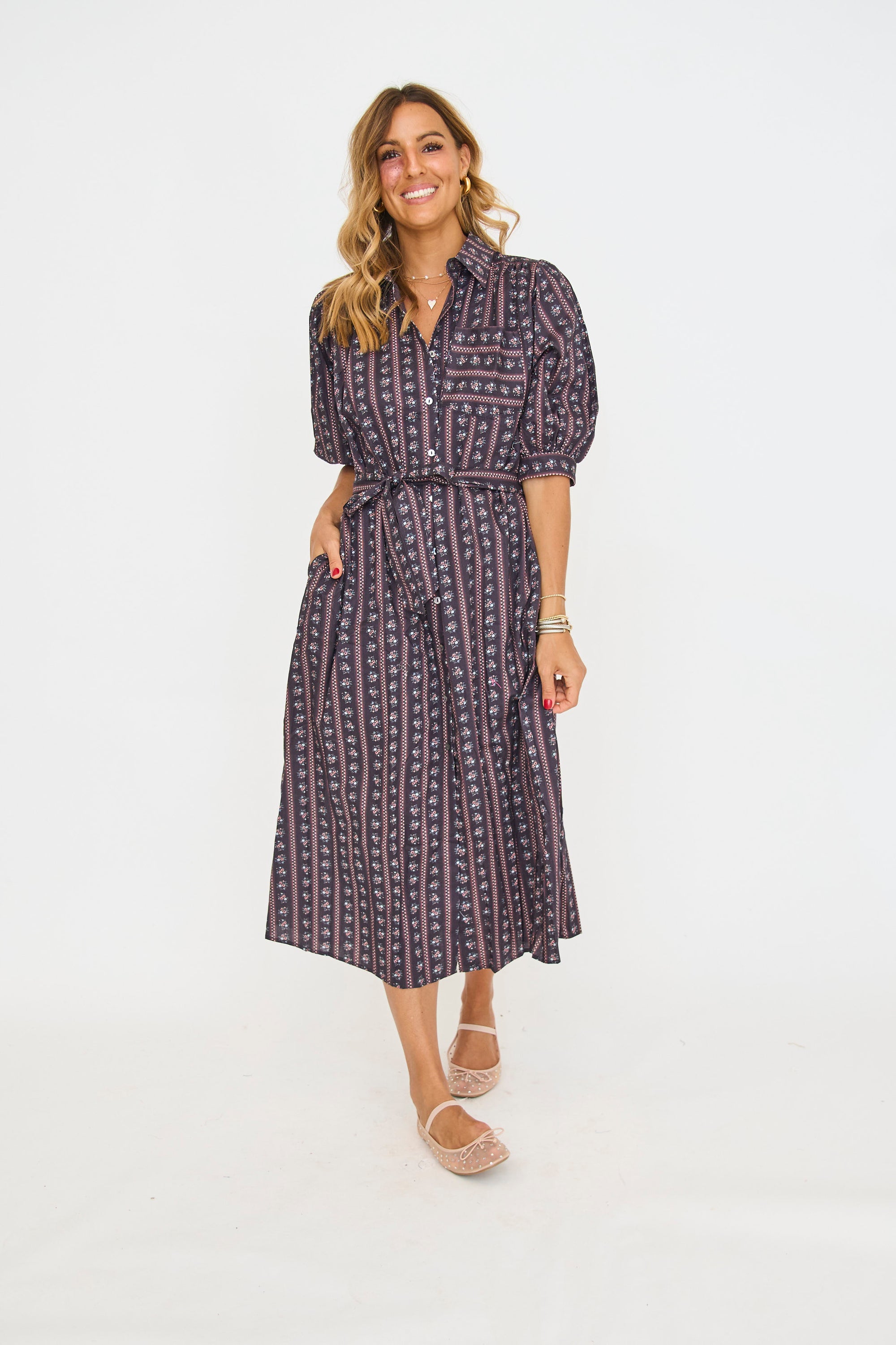 Westly Button Down Midi Dress