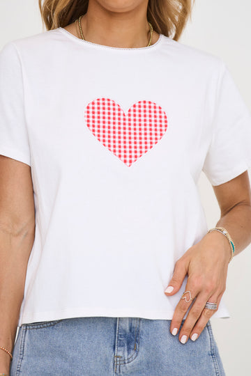 Gingham Heart Tee