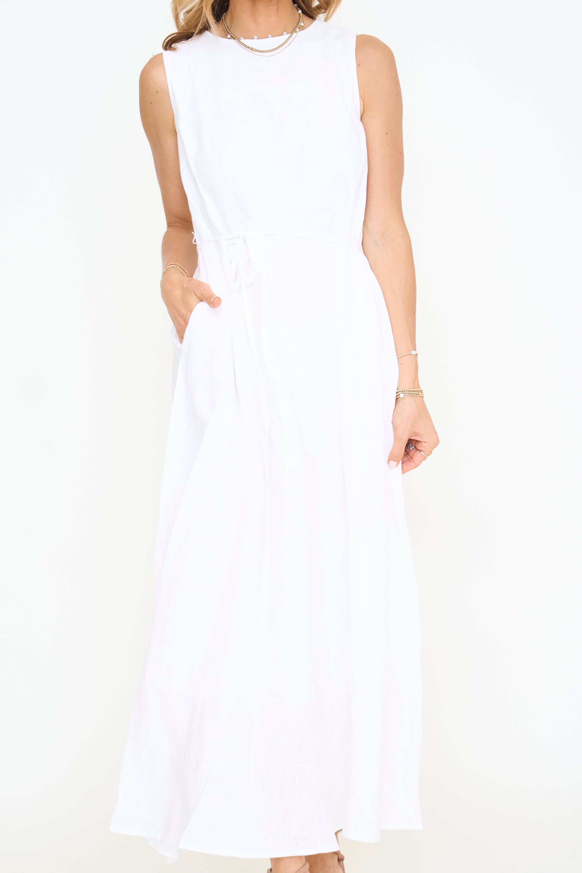 White Linen Maxi Dress Lady Hart White Linen Maxi Dress Lady Hart