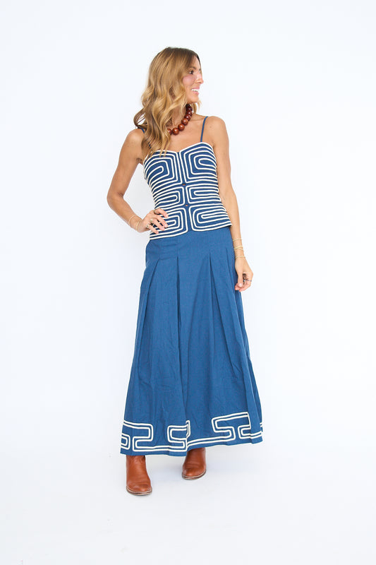 Emery Embroidered Maxi Skirt