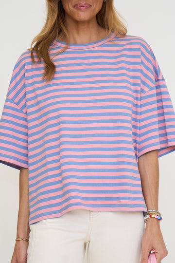 Oversized Stripe Boyfriend Tee