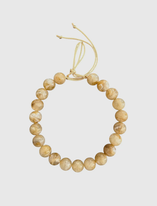 Chunky Beaded Necklace - Desert Sand