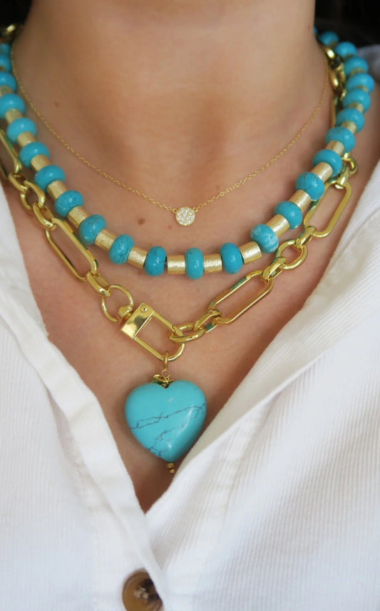 Micro Pave Circle Drop Necklace