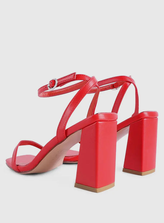 Mooncut Ankle Strap Heels