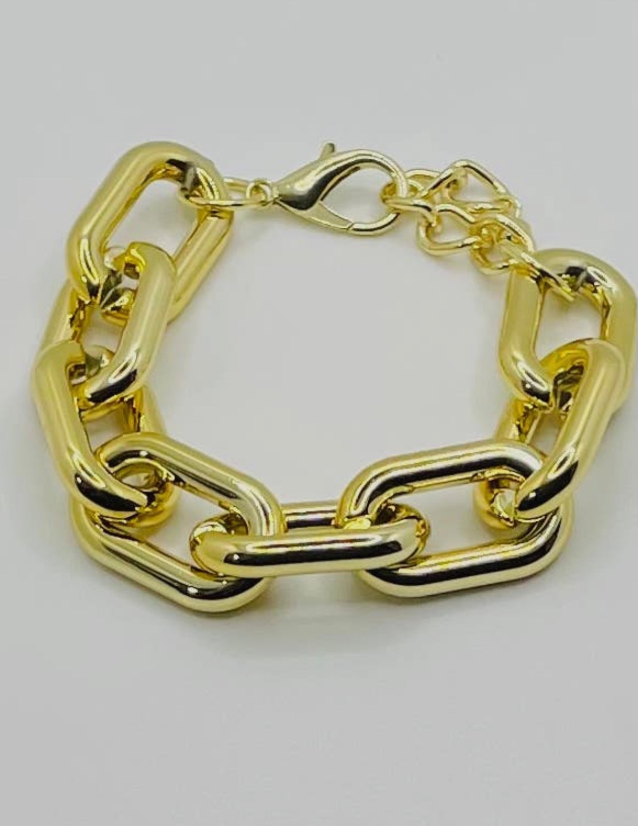 Golden Ultralight Oval Link Bracelet