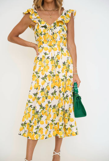 Lemon Love Midi Dress