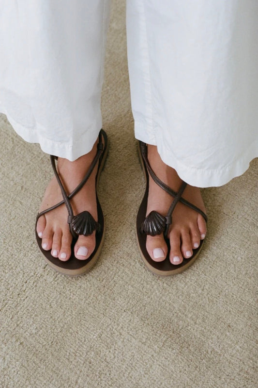 Cassian Leather Shell Toe Loop Sandals