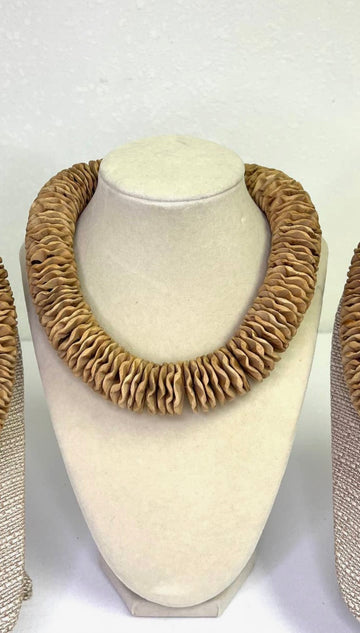 Coastal Sand Ripple Statement Necklace