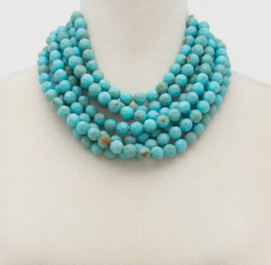 Chunky Acrylic Bead Layered Necklace