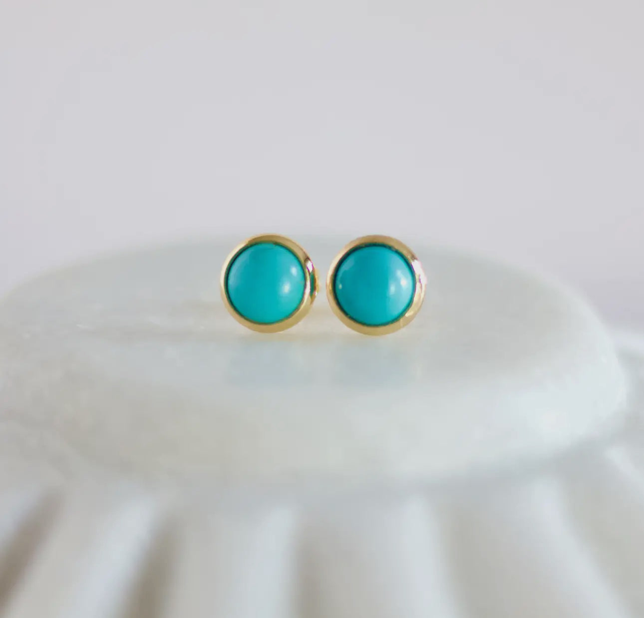 Howlite Turquoise Stud Earrings