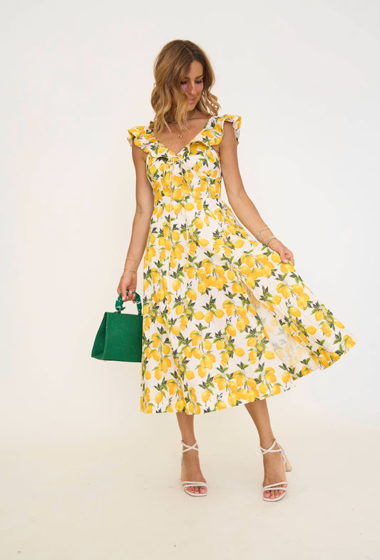 Lemon Love Midi Dress