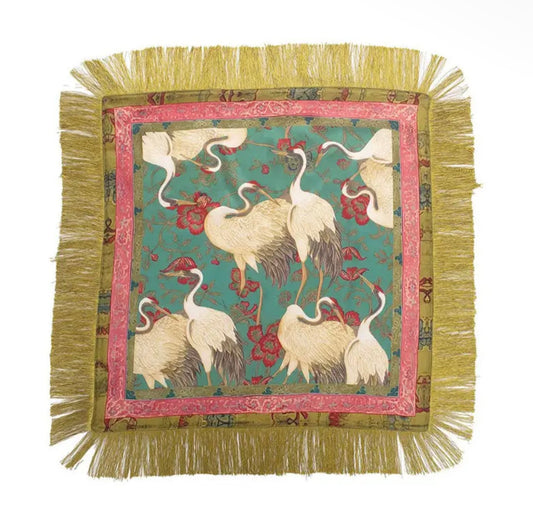 Crane Fringe Scarf