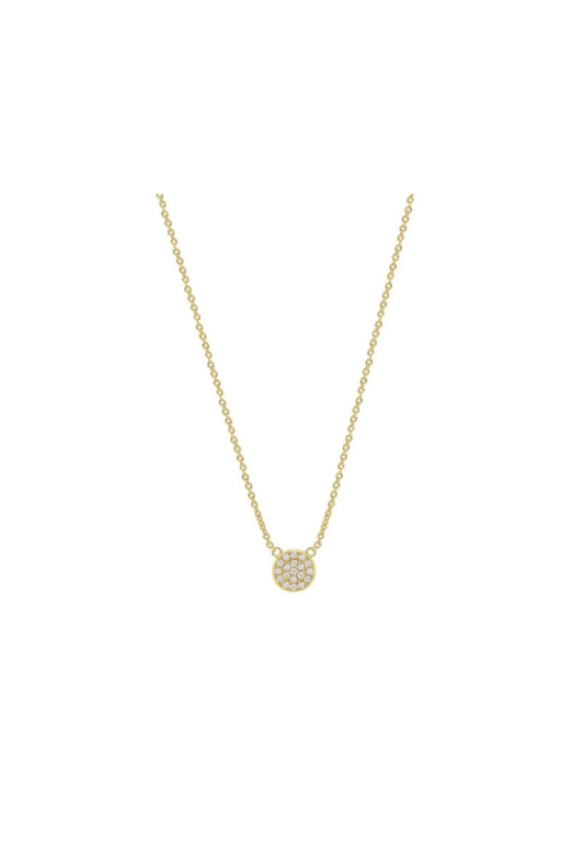Micro Pave Circle Drop Necklace