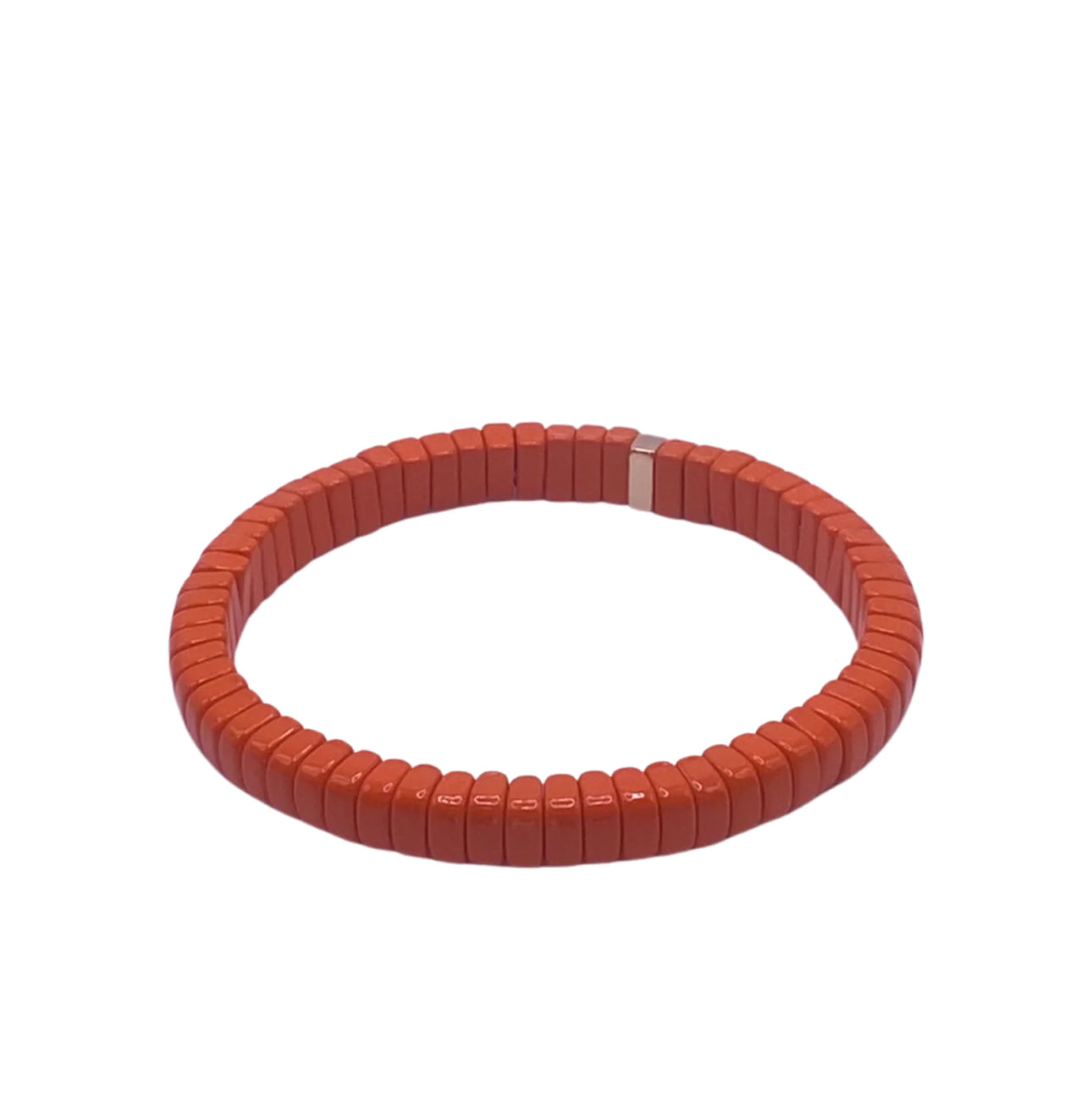 Orange Mini Round Single Bracelet