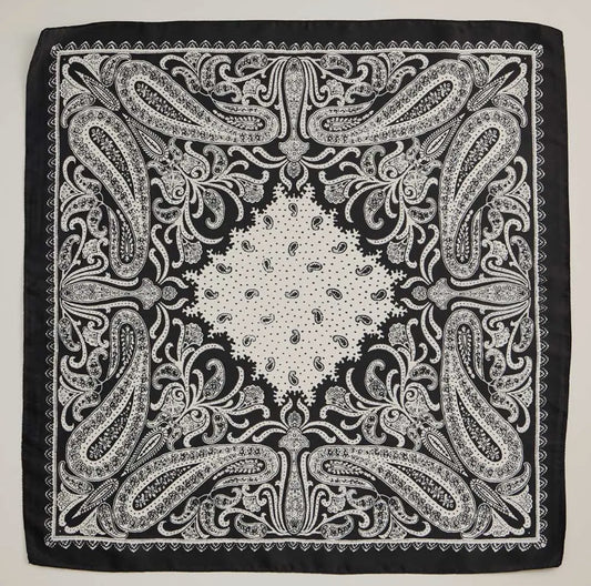 Abstract Pattern Silky Satin Scarf