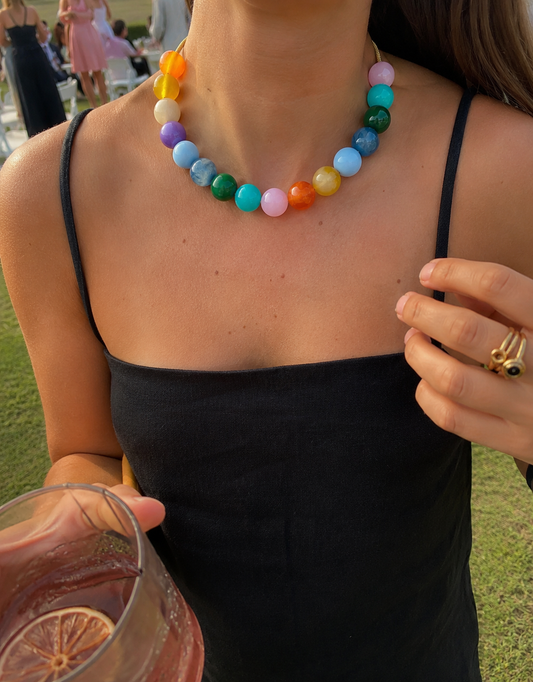 Chunky Beaded Necklace - Pure Joy