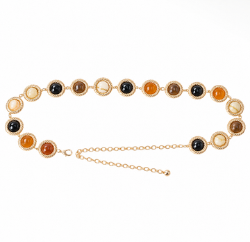 Earth Tone Gold Chain Belt