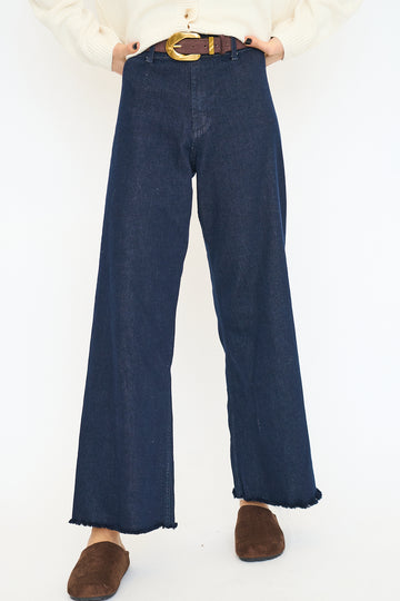 Maggie Indigo Wide Leg Denim Pants
