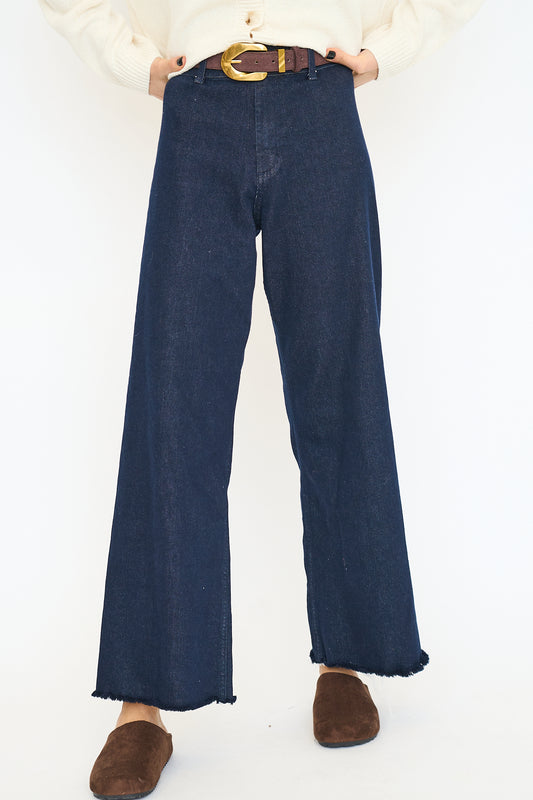 Maggie Indigo Wide Leg Denim Pants