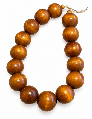 Large Wood Beaded Necklace