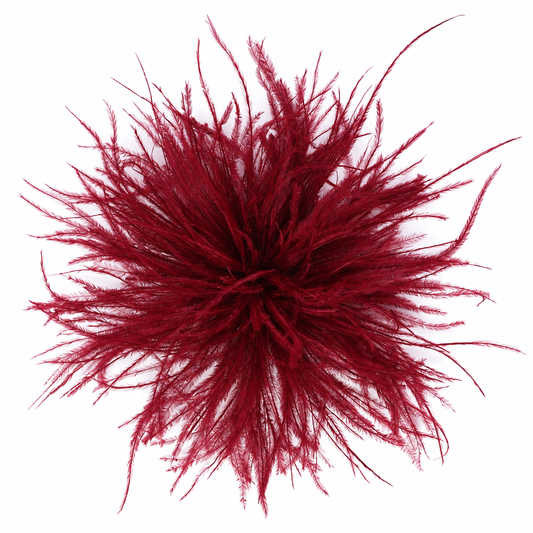 Feather Flower Brooch Pin