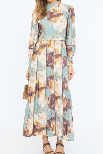 Floral Print Ladder Lace Detail Skirt Set