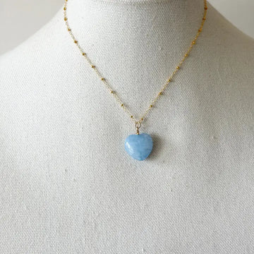 Maizy Solo Stone Heart Necklace