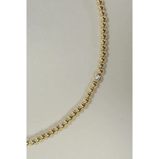18k Stainless Steel Beaded Necklace