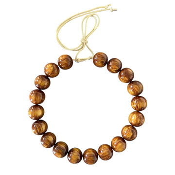 Chunky Beaded Necklace - Maple