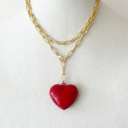 Big Red Heart Necklace