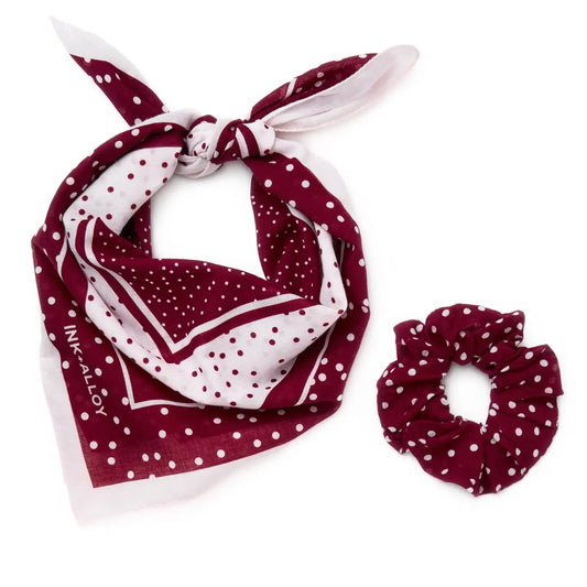 Game Day Polka Dot Scarf & Scrunchie