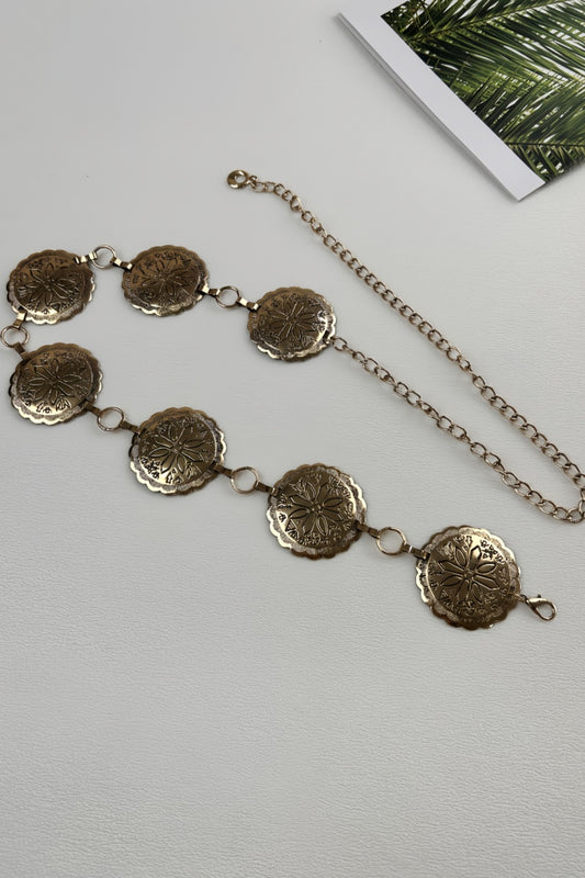 Vintage Carved Chain Belt