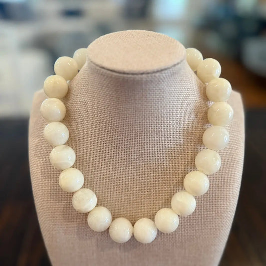 Neutral Cream Chunky Bubble Necklace