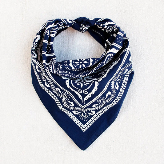 Navy Western Bandana