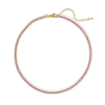 Chloe Tennis Choker - Pink