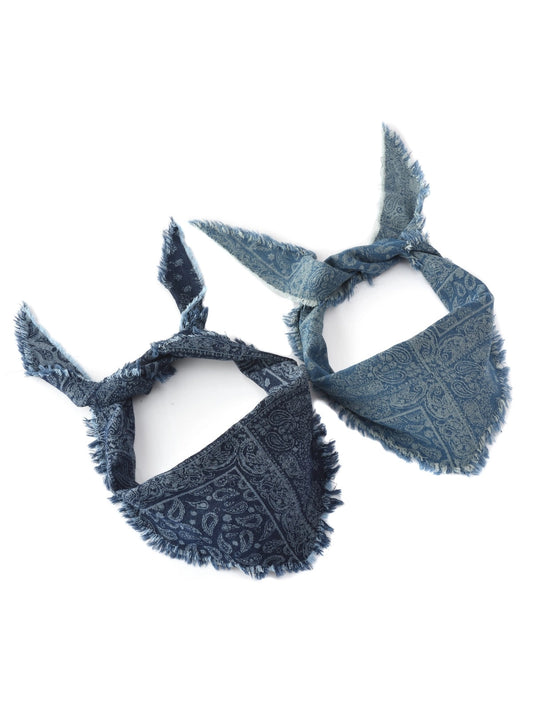 Vintage Frayed Triangle Scarf