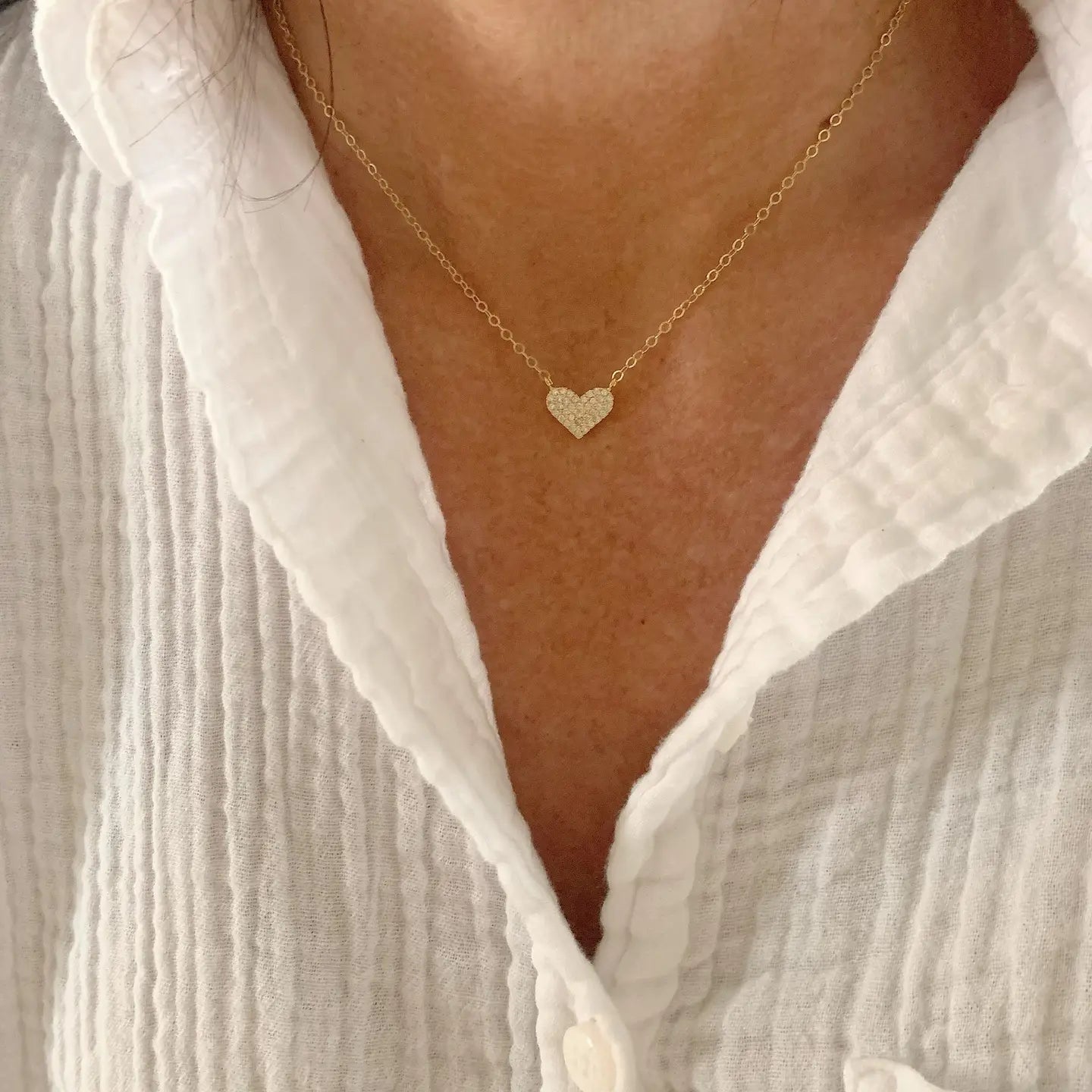 Small Broadway Heart Necklace