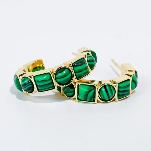 Emerald Luxe Hoop