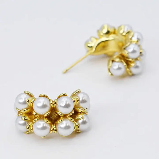 Pearls and Gold Hoop