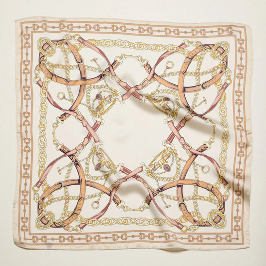 Equestrian Chain Square Scarf