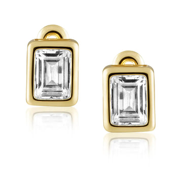 Laurel Bezel Stud Earrings
