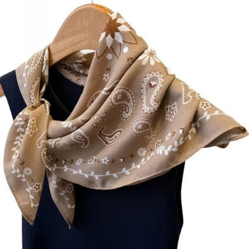 Square Scarf with Paisley Print