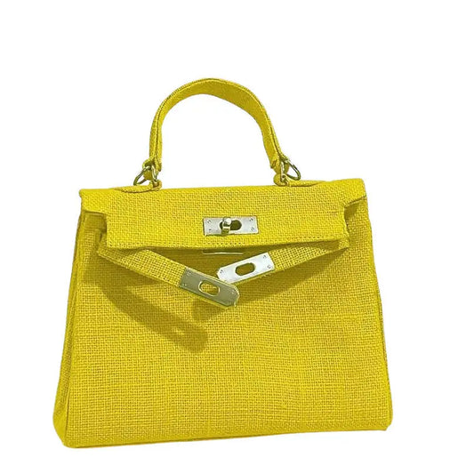 Mini Kelly Style Jute Bag