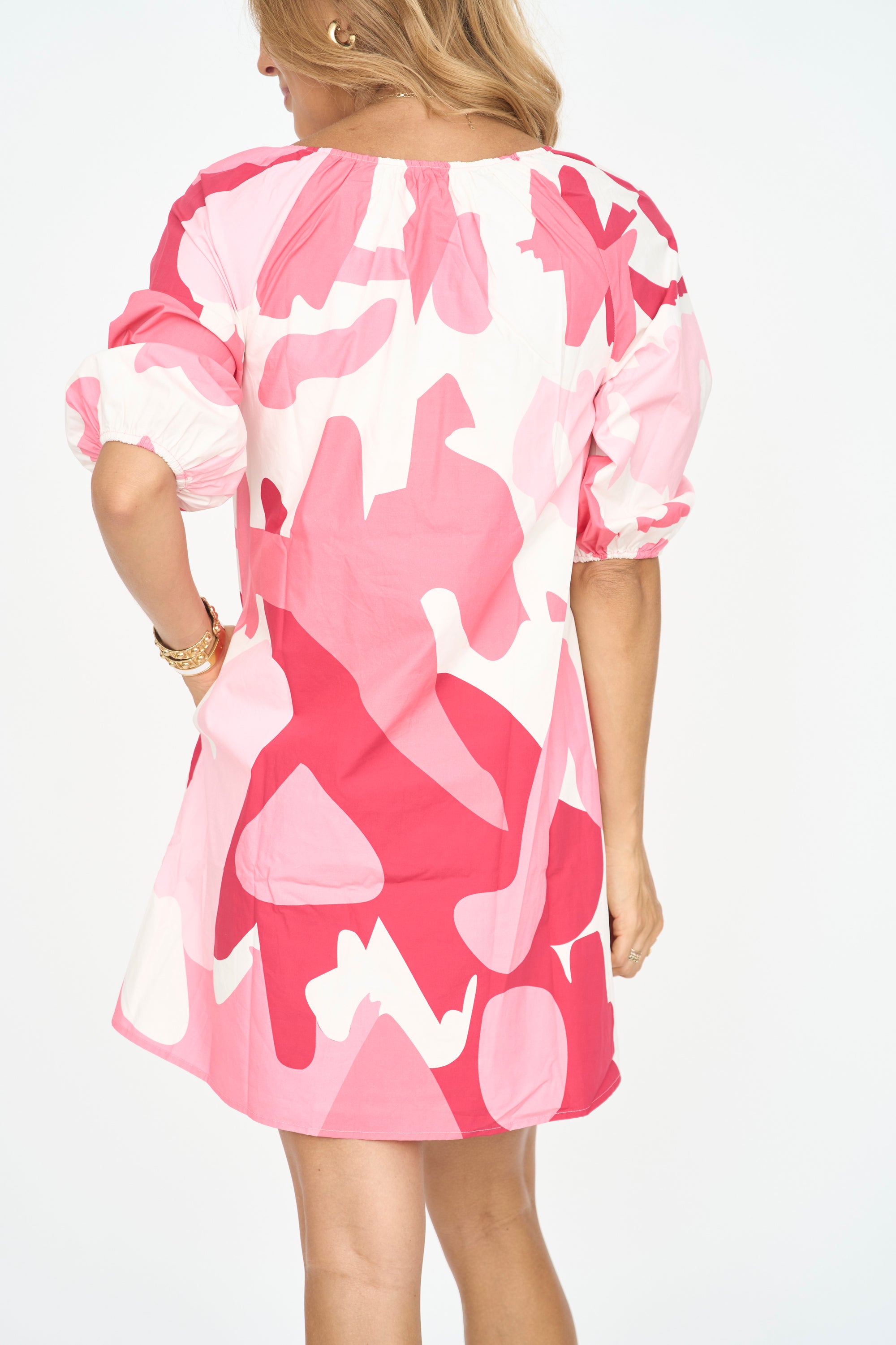 Pink Pullover Mini Dress