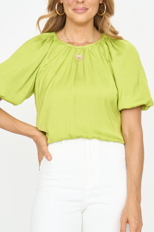 Nadia Tie Back Balloon Sleeve Top