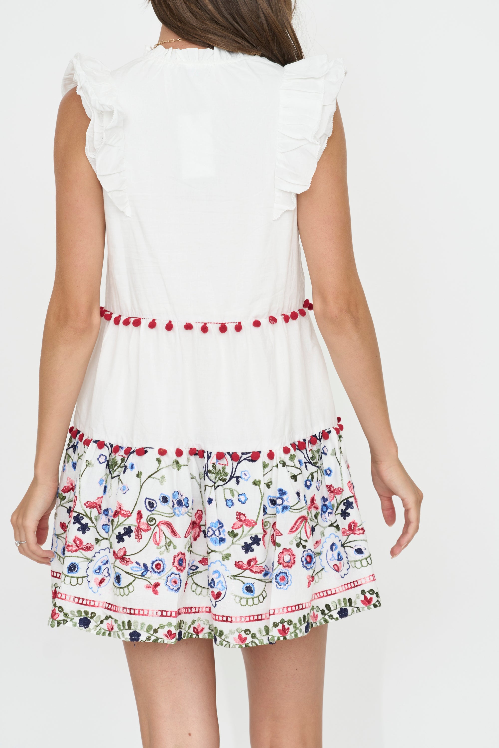 Rina Embroidered Cotton Dress